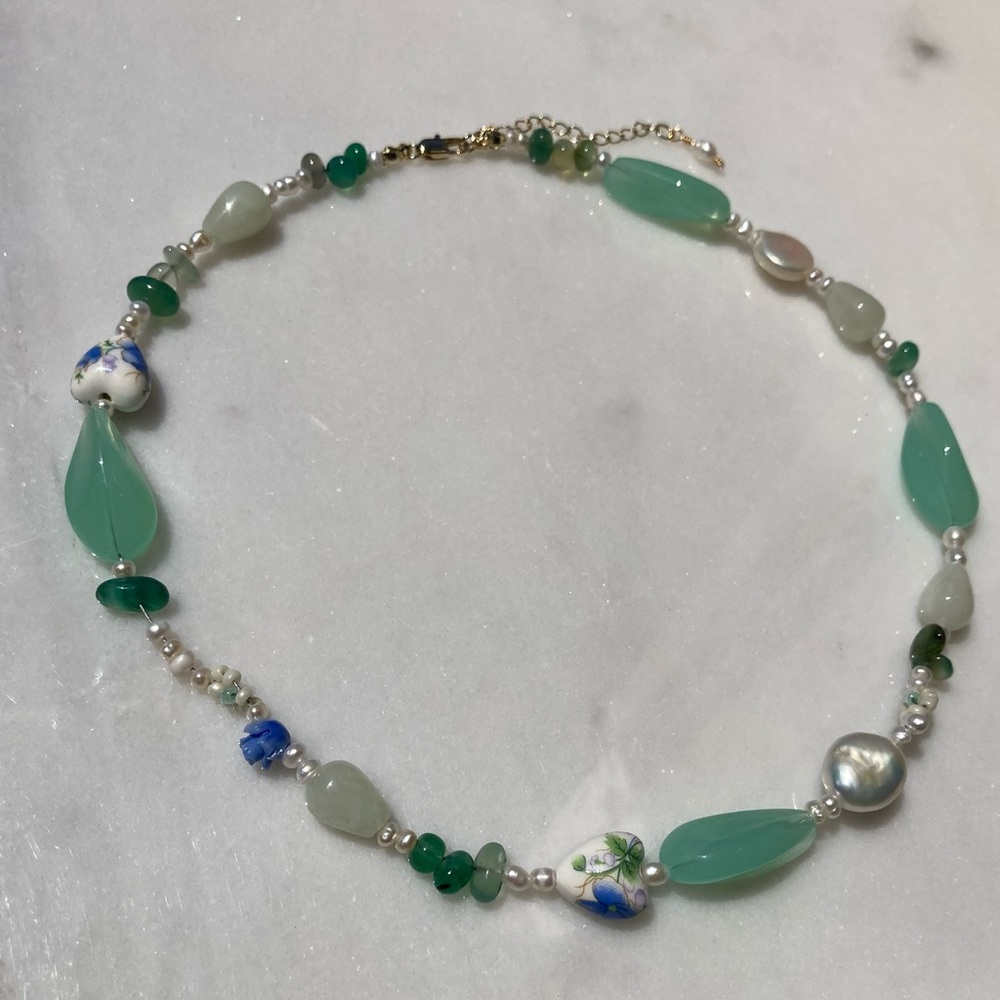 Handmade jade necklace